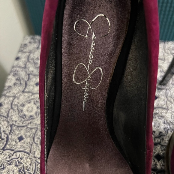 “Jessica Simpson Colie Cranberry Suede Heels - Size, Gently Used!” - Picture 4 of 8